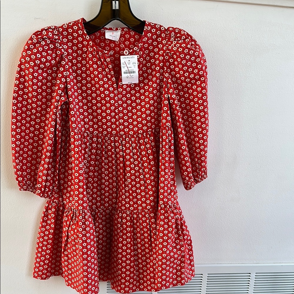 Charming Red Floral Kids Dress